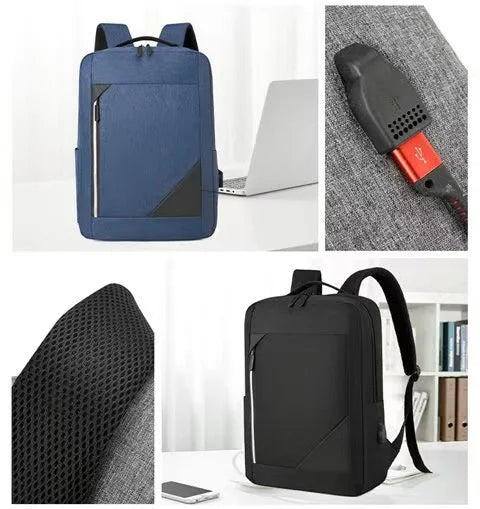 HKM-632659 Waterproof Oxford Backpack with USB Charging Port for Laptops and Computers