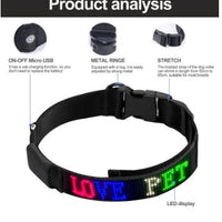 HKM-6327229 Rechargeable Anti-Lost Dog Collar with Adjustable Cotton Weaving Belt (50-65cm)