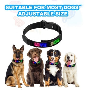 HKM-6327229 Rechargeable Anti-Lost Dog Collar with Adjustable Cotton Weaving Belt (50-65cm)