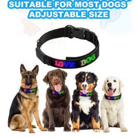HKM-6327229 Rechargeable Anti-Lost Dog Collar with Adjustable Cotton Weaving Belt (50-65cm)