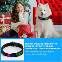HKM-6327229 Rechargeable Anti-Lost Dog Collar with Adjustable Cotton Weaving Belt (50-65cm)