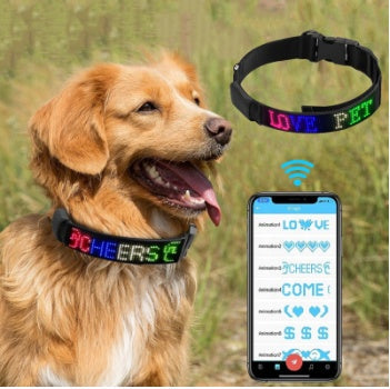 HKM-6327229 Rechargeable Anti-Lost Dog Collar with Adjustable Cotton Weaving Belt (50-65cm)