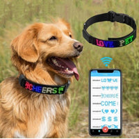 HKM-6327229 Rechargeable Anti-Lost Dog Collar with Adjustable Cotton Weaving Belt (50-65cm)
