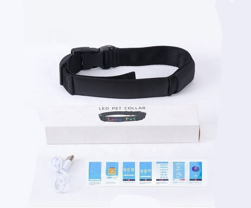 HKM-6327229 Rechargeable Anti-Lost Dog Collar with Adjustable Cotton Weaving Belt (50-65cm)