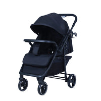 HKM-632787 Vintage Lightweight Auto-Folding Baby Carriage with Safety Features and Food Tray