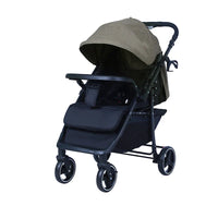 HKM-632787 Vintage Lightweight Auto-Folding Baby Carriage with Safety Features and Food Tray