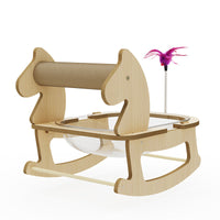HKM-6328509 Hemp Rope Non-Shedding Space Capsule Cat Bed with Rocking Chair Design