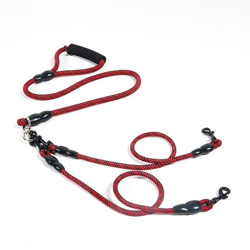 HKM-6329021 Multi-Head Wear-Resistant Dog Leash in Various Colors and Traction Options