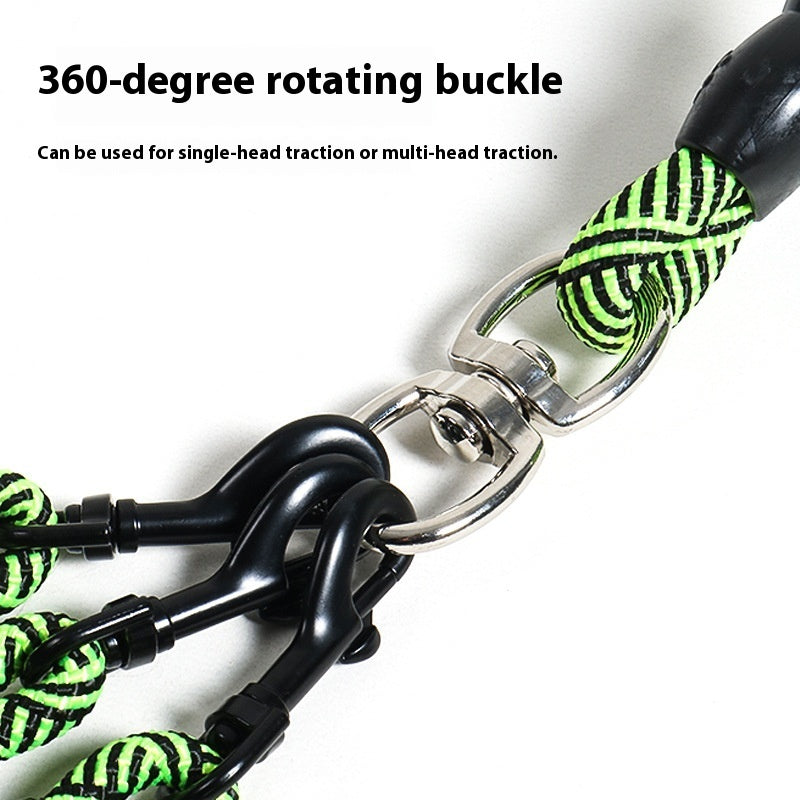 HKM-6329021 Multi-Head Wear-Resistant Dog Leash in Various Colors and Traction Options