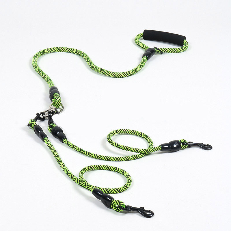 HKM-6329021 Multi-Head Wear-Resistant Dog Leash in Various Colors and Traction Options