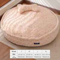 HKM-6329277 Warm and Bite-Resistant Round Nest Doghouse in Milk Tea Color