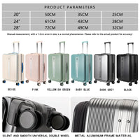 HKM-632979 Durable Hard Shell PC Luggage Suitcases for Travel - Available in 20, 24, and 28 Inches
