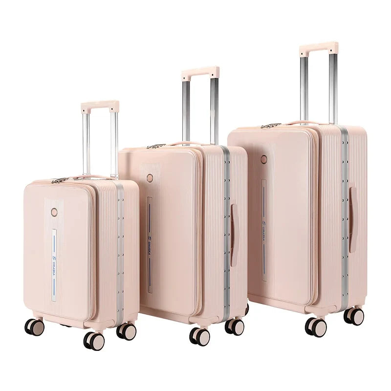 HKM-632979 Durable Hard Shell PC Luggage Suitcases for Travel - Available in 20, 24, and 28 Inches