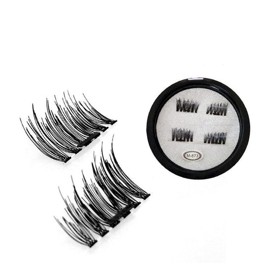 HKM-632979 Handmade Single Magnet Realistic False Eyelashes - 4 Pieces Per Pair