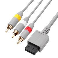 HKM-633107 1.8M Gold-Plated RCA AV Cable for Nintendo WII/WII U Console to TV Connection