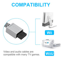 HKM-633107 1.8M Gold-Plated RCA AV Cable for Nintendo WII/WII U Console to TV Connection
