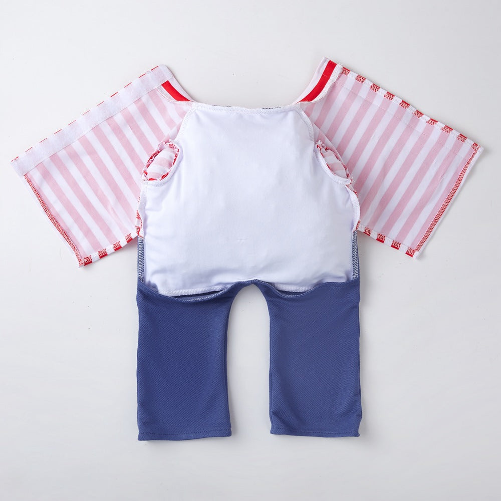 HKM-6331581 Creative Striped Dog Jumpsuit for Halloween - Pet Clothing in S, M, L Sizes