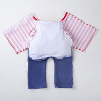 HKM-6331581 Creative Striped Dog Jumpsuit for Halloween - Pet Clothing in S, M, L Sizes