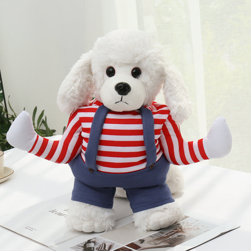 HKM-6331581 Creative Striped Dog Jumpsuit for Halloween - Pet Clothing in S, M, L Sizes
