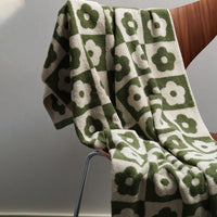 HKM-633171 Retro Style Cotton Fish Scale Towel Set - Face and Bath Towels in Lattice Floral Colors