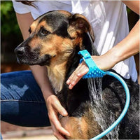 HKM-6332861 Pet Bath Sprinkler and Brush System - Silicone Bathing Tool with Metal Adapter Options