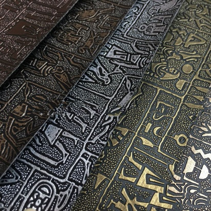 HKM-633427 Egyptian Antique Pattern PVC Leather Fabric for Multifunctional Use