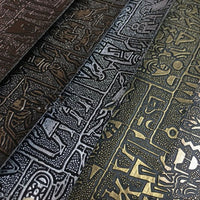 HKM-633427 Egyptian Antique Pattern PVC Leather Fabric for Multifunctional Use