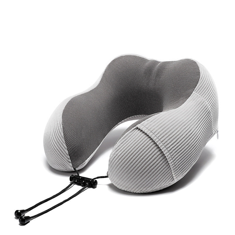 HKM-633427 U-Shaped Memory Foam Pillow with Magnetic Stripe Design - 30x30x12 cm