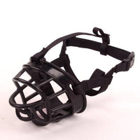 HKM-6334653 Soft Silicone Dog Muzzle for Bite and Bark Control - Red/Black Colors