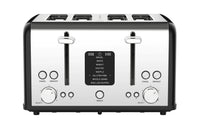 HKM-633491 Digital Display Stainless Steel 4-Slice Electric Toaster with Adjustable Settings