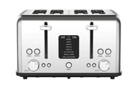 HKM-633491 Digital Display Stainless Steel 4-Slice Electric Toaster with Adjustable Settings