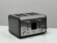 HKM-633491 Digital Display Stainless Steel 4-Slice Electric Toaster with Adjustable Settings