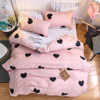 HKM-633555 Elegant 4-Piece Bed Linen Set for 1.5m & 2.2m Beds