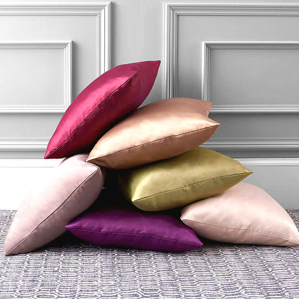 HKM-633555 Tencel Square Pillow Cushion Cover in Multiple Colors and Sizes