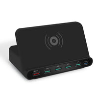 HKM-633619 Six-Port Intelligent Charger with Wireless Charging and Multiple Outputs