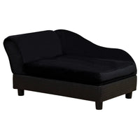 HKM-6336445 Pet Sofa Bed with Hidden Storage for Cats and Small Dogs - Modern Design in Black