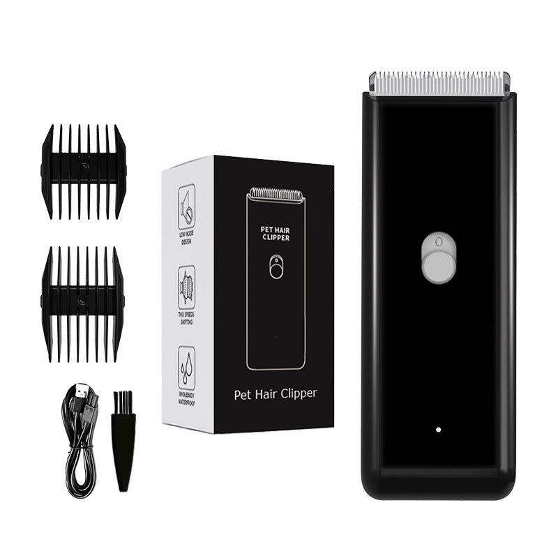 HKM-6336573 Electric Waterproof Pet Hair Clipper with Ceramic Blade, Rechargeable, 60-Min Working Time, Multiple Comb Attachments