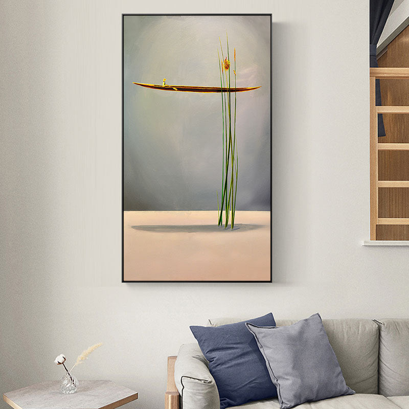 HKM-633747 Abstract Nature Landscape Canvas Painting - Single Frame Oil on Canvas Art