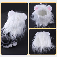HKM-6338237 Cat Lion Head Hat Costume for Pets - Fun Dress-Up Accessory for Cats and Dogs
