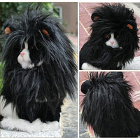 HKM-6338237 Cat Lion Head Hat Costume for Pets - Fun Dress-Up Accessory for Cats and Dogs
