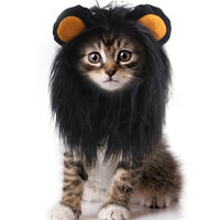 HKM-6338237 Cat Lion Head Hat Costume for Pets - Fun Dress-Up Accessory for Cats and Dogs