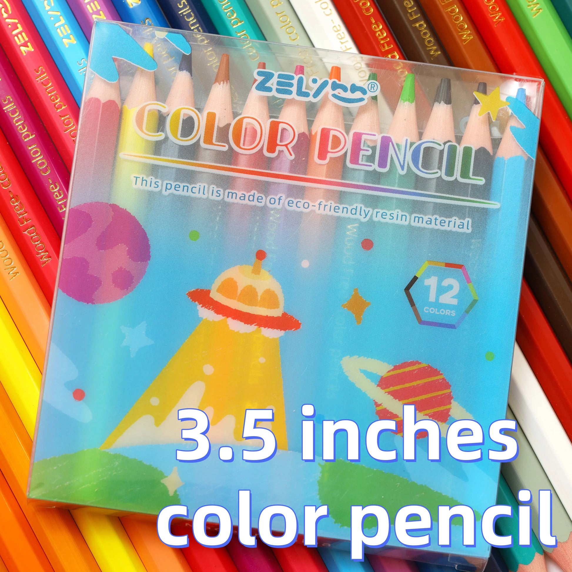 HKM-633875 48-Color Coloured Pencil Set for Children - Ideal for School & Drawing Activities