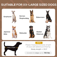 HKM-6339389 Elevated Portable Dog Cot Bed with Canopy Shade and Cooling Features, Coffee 48" x 36"