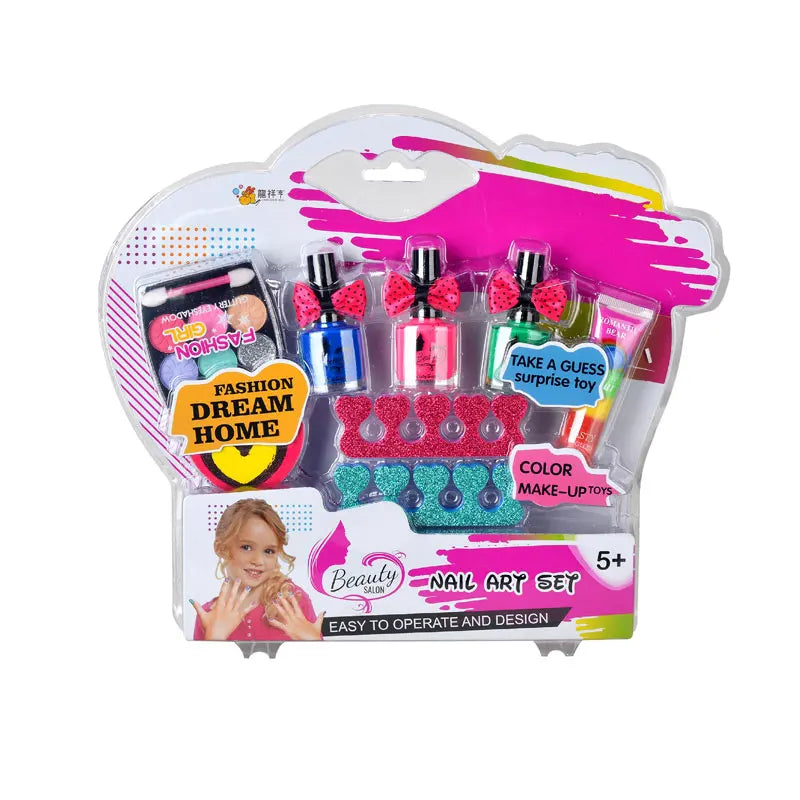 HKM-634003 DIY Princess Makeup Set for Girls with Washable Scented Nail and Lip Products, Age 5 and Up
