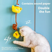 HKM-6340413 Retro Cat Elastic String Toy - Interactive Teaser for Stress Relief and Playtime