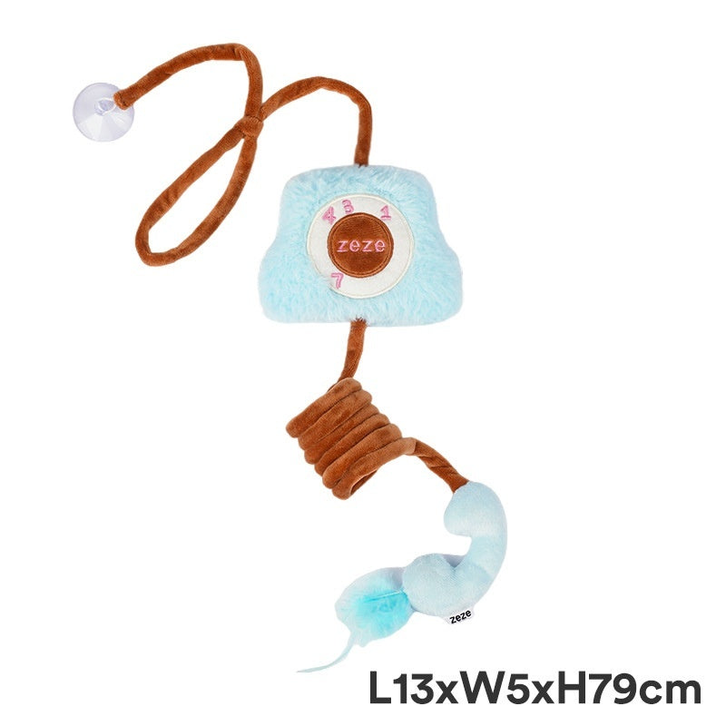 HKM-6340413 Retro Cat Elastic String Toy - Interactive Teaser for Stress Relief and Playtime