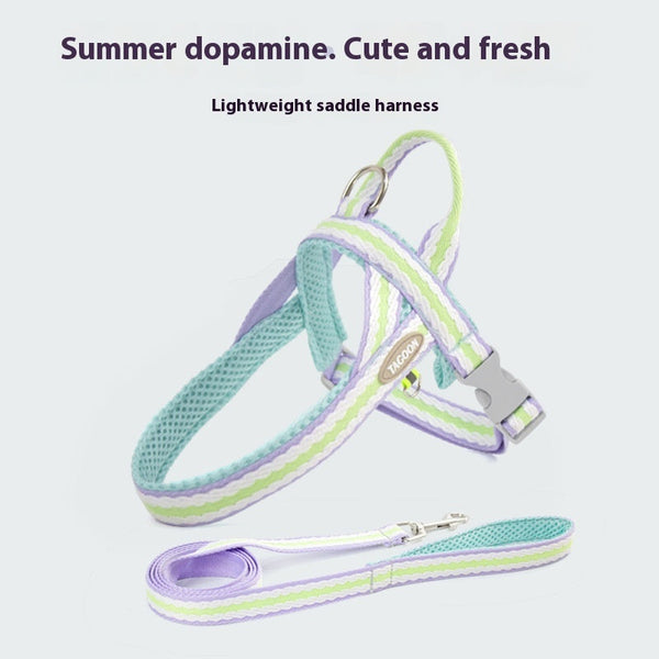 HKM-6340541 Lightweight Y-Type Pet Harness with Hand Holding Rope for Easy Dog Walking