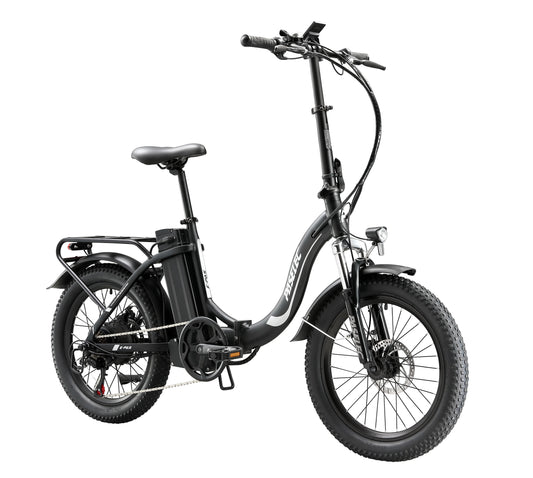 HKM-634067 Foldable 48V 16Ah Electric Bicycle with 20" Fat Tires and 7-Speed Gears for Adults