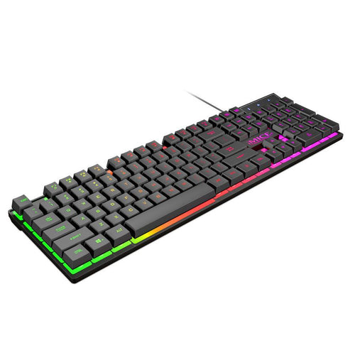 HKM-634067 USB Wired Gaming Keyboard with Three-Color Backlight and 104 Keys
