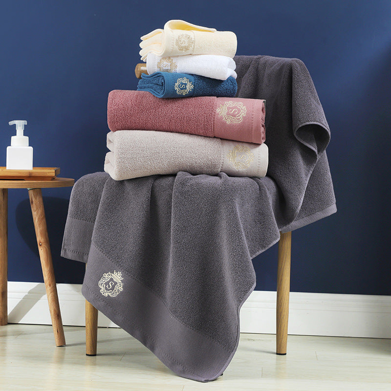 HKM-634131 Cotton Bath Towel Embroidery Set in Gift Box - Available in Elegant Colors